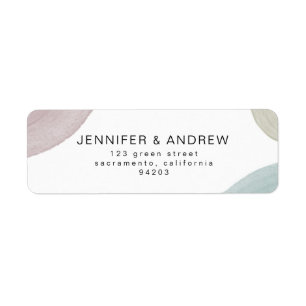 Modern Serenity   Wedding Return Address Label
