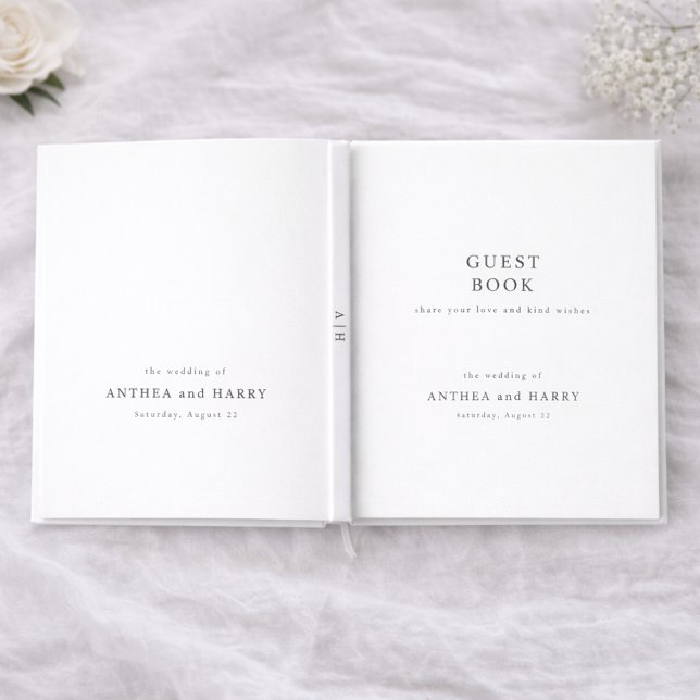 Modern Serif Typography Editorial Wedding Guest Book (Creator Uploaded)