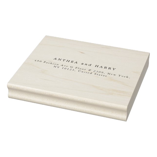 Modern Serif Wedding Return Address Rubber Stamp (Stamp)