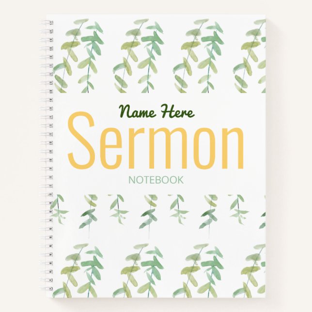 Modern Sermon Notebook (Front)