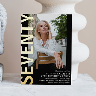 Modern SEVENTY Photo 70th Birthday Party