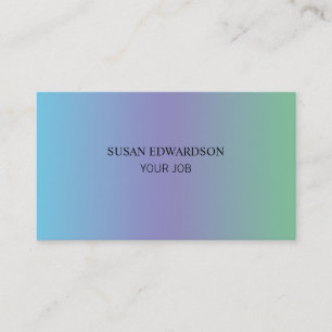 Modern shades of blue purple green gradient business card