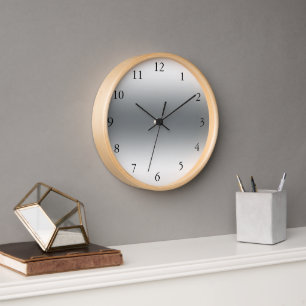 Modern shades of silver trendy  clock
