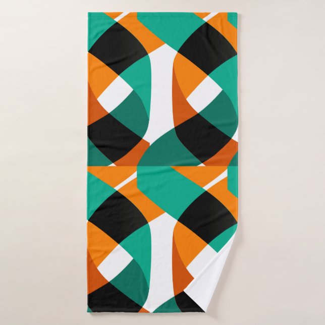Modern shapes and geometric seamless pattern in sc bath towel (Bath Towel)
