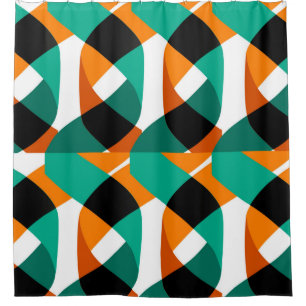 Modern shapes and geometric seamless pattern in sc shower curtain