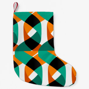 Modern shapes and geometric seamless pattern in sc small christmas stocking