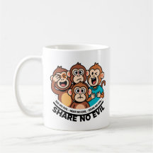 Modern Share No Evil Monkey Graphic