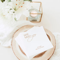 Modern "She Said Yes" Napkins for Bridal Shower