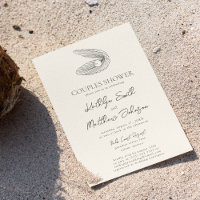 Modern Shell Beach Ocean Wedding Couples Shower