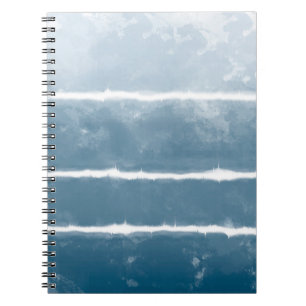 Modern Shibori Ombre Retro Tie Dye Hippie Indigo Notebook