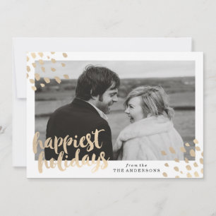 Modern Shimmer Holiday Photo Card
