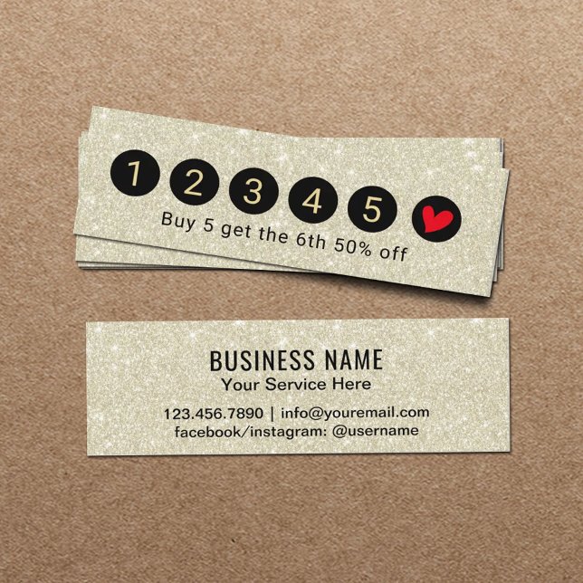 Modern Shimmer Ivory Glitter 6 Punch Loyalty (Creator Uploaded)