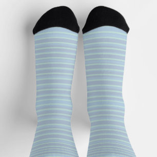Modern Shimmering Blue Striped Socks