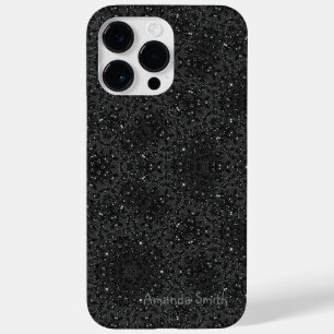 Modern Shiny Black Text Customisable Case-Mate iPhone 14 Pro Max Case