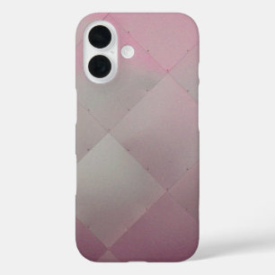 Modern Shiny Chequered Metal Pink iPhone 16 Case