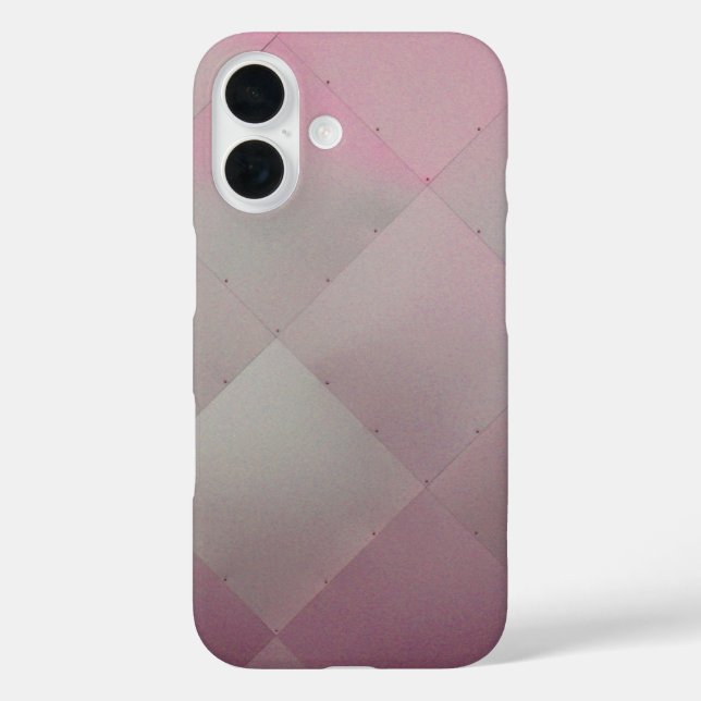 Modern Shiny Chequered Metal Pink Case-Mate iPhone Case (Back)