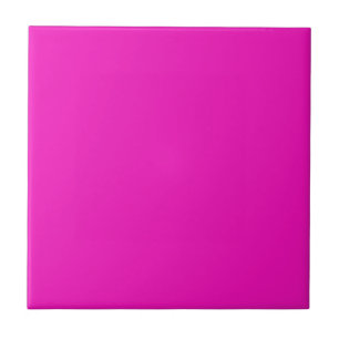 Modern Shocking Pink Solid Colour   Deep Pink Ceramic Tile