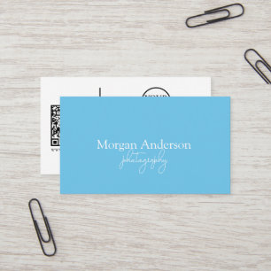 Modern Signature Script QR Code Social Business Card