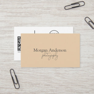 Modern Signature Script QR Code Social Business Card