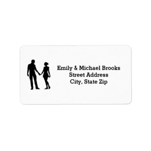 Modern Silhouette Couple - Address Labels