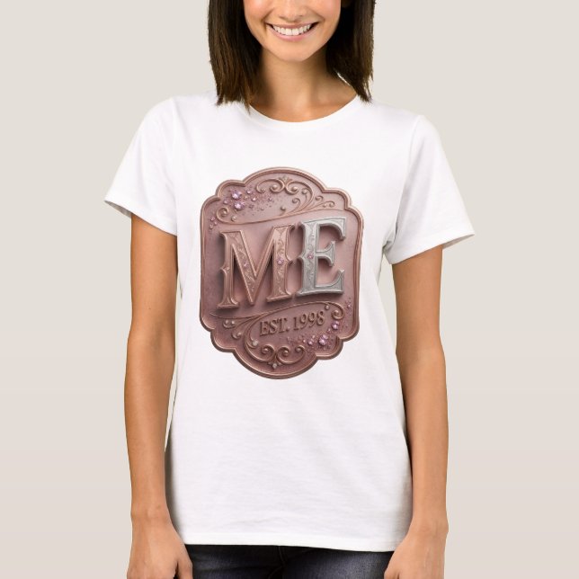 Modern Silver ABSTRACT ART Design T-Shirt (Front)