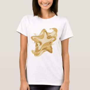 Modern Silver ABSTRACT ART Graphic Design T-Shirt