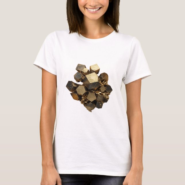 Modern Silver ABSTRACT ART Statement Tee (Front)