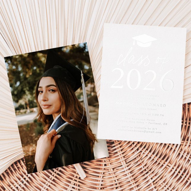 Modern Silver Class of 2026 Graduation Party (Creator Uploaded)