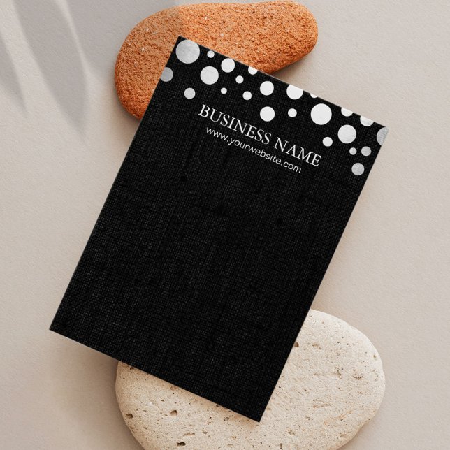 Modern Silver Confetti Dark Linen Earring Display (Creator Uploaded)