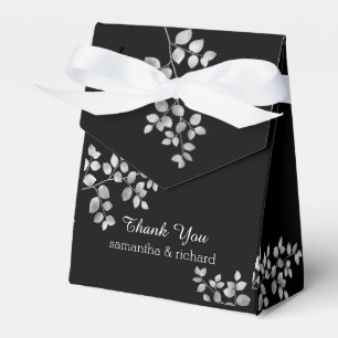 Modern Silver Floral Wedding Favours Box