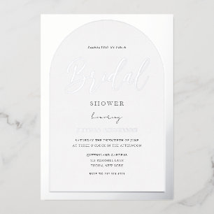 Modern Silver Foil Arch Script Bridal Shower