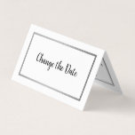 Modern Silver Foil Calendar Change The Date Card<br><div class="desc">Modern Silver Foil Calendar Change The Date Cards by The Business Card Store.</div>