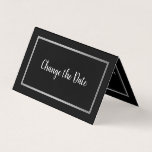 Modern Silver Foil Calendar Change The Date Card<br><div class="desc">Modern Silver Foil Calendar Change The Date Cards by The Business Card Store.</div>