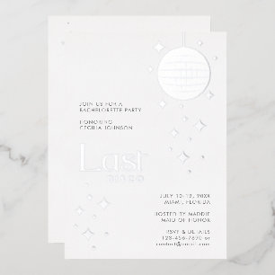 Modern Silver Glam "Last Disco" Bachelorette