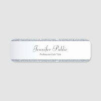 Modern Silver Glitter Handwriting Elegant Script