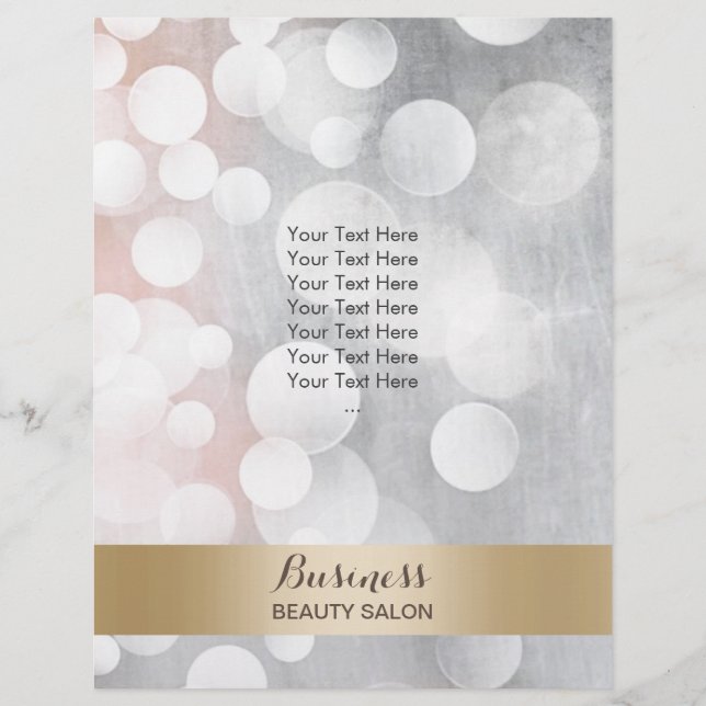 Modern Silver & Gold Beauty Salon Brochures (Front)