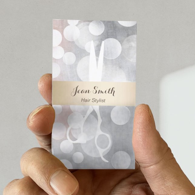 Modern Silver & Gold Hair Stylist Appointment Card (Creator Uploaded)