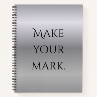 Modern Silver Gradient Motivational Personalised Notebook