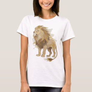 Modern Silver LION KING Modern Design T-Shirt
