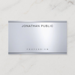 Modern Silver Look Elegant Template Glamourous Business Card