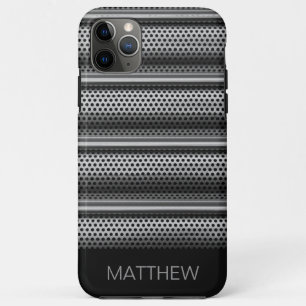 Modern Silver Monogram iPhone 11 Pro Max Case