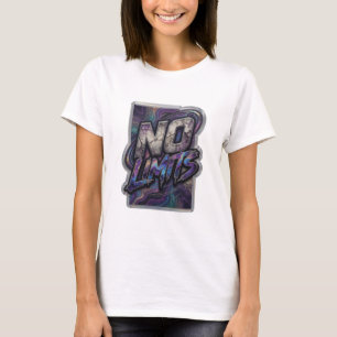 Modern Silver NO LIMITS Slogan Tee