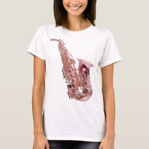 Modern Silver ROSE GOLD SAXOPHONE Modern Design T-Shirt