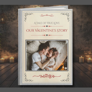 Modern Silver Storybook Valentine's Day Boyfriend  Card