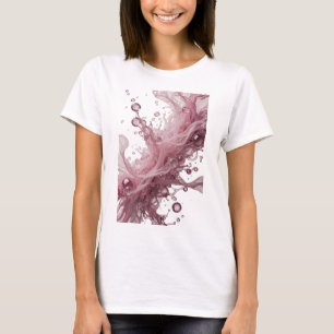 Modern Silver WATER FLOW Wearable Art T-Shirt