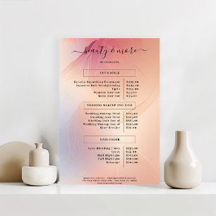 Modern Simpe Salon Price List Poster
