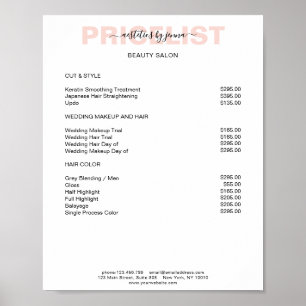 Modern Simpel Preislisten  Poster