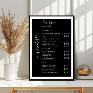 Modern Simpel Price List Poster