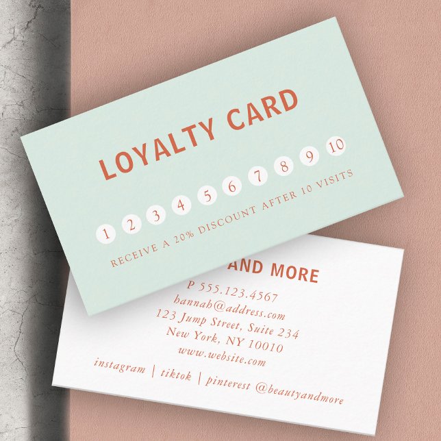 Modern, simpel, professional, salon, light green  business card (Creator Uploaded)