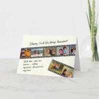 Modern Simple 7 Photo Film Strip Birthday Card